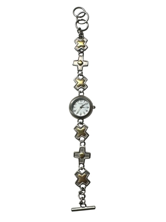 Fossil Accessories - Vintage Rare Y2K Fossil Two-tone Bracelet Clasp Watch